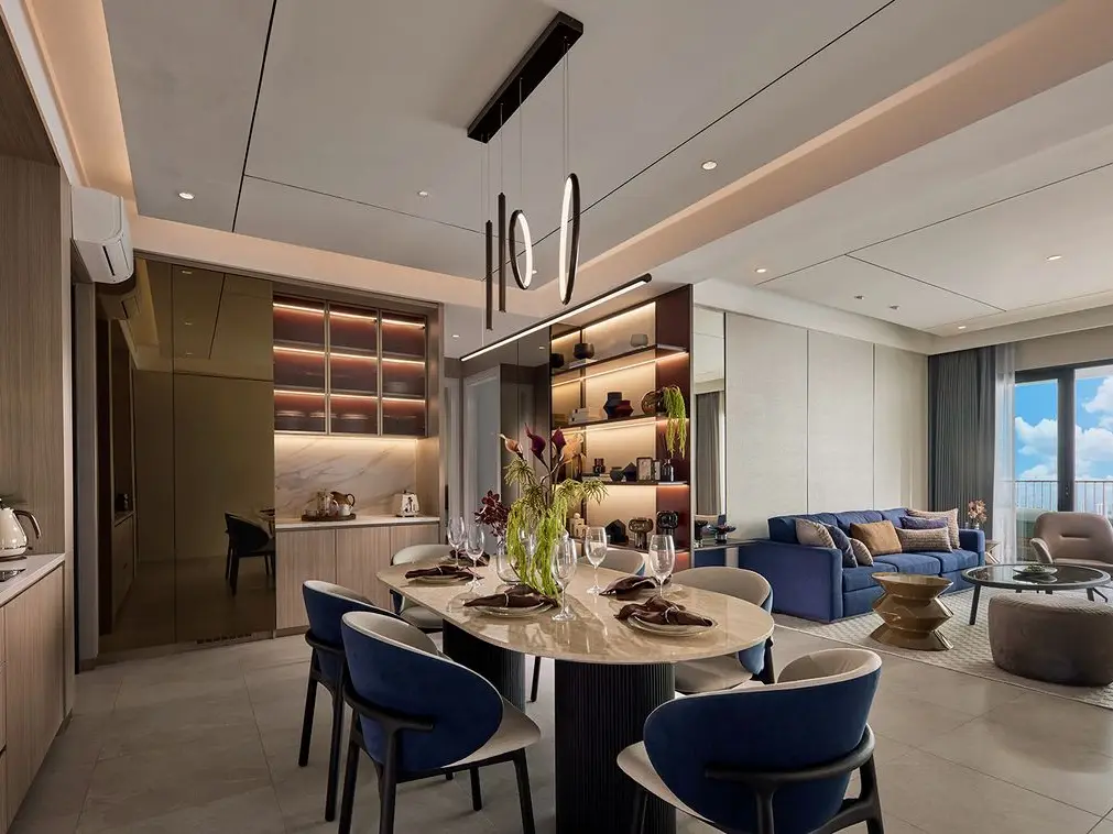 Living & dining at Zenia Condovillas, ParkCity Damansara — artist’s impression