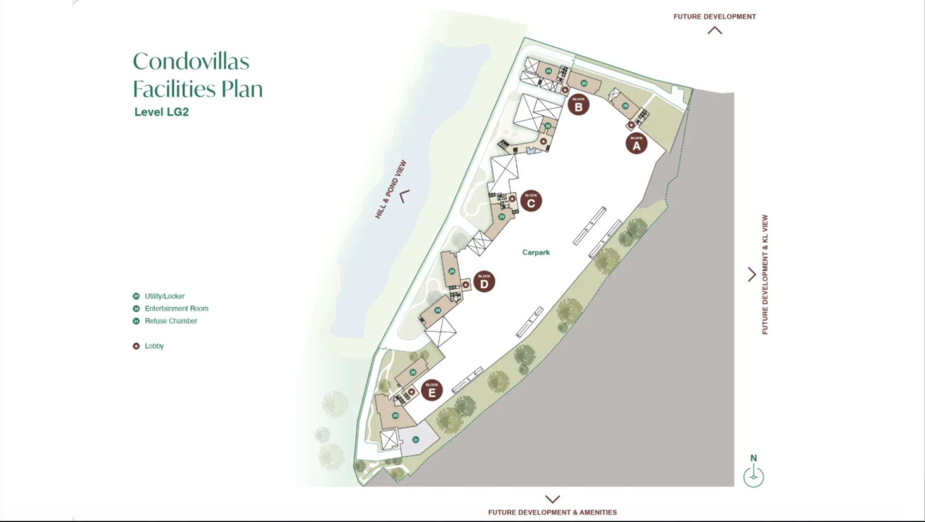 Zenia Condovillas facilities, Level LG2 plan. Entertainment Room.