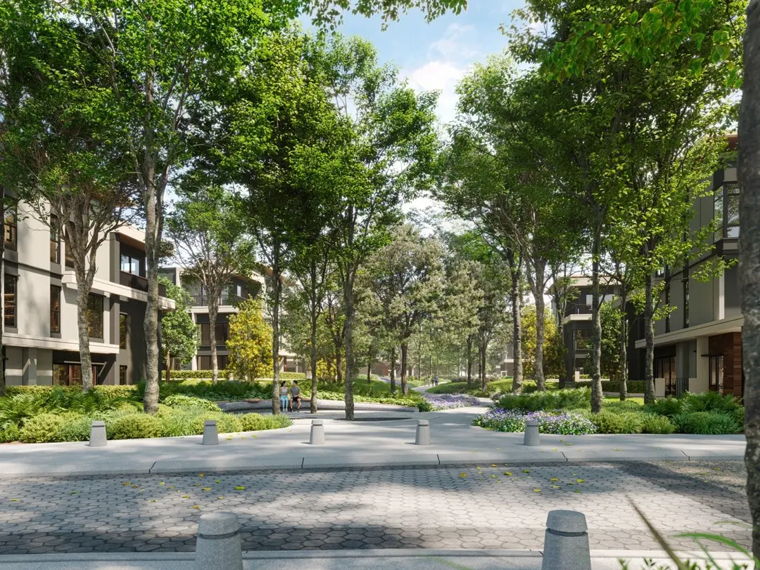 Tree-lined street at Zenia Parkhomes, ParkCity Damansara — artist’s impression